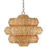 2_Currey & Company Antibes 22 1/2" Natural Rattan Modern Pendant