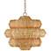 Currey & Company Antibes 22 1/2" Natural Rattan Modern Pendant