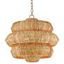 4_Currey & Company Antibes 22 1/2" Natural Rattan Modern Pendant more views