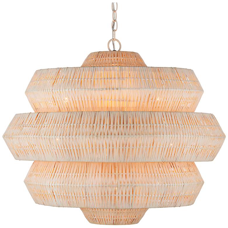 Image 1 Currey & Company Antibes 30" Wide Snow White Chandelier