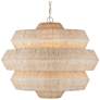 1_Currey & Company Antibes 30" Wide Snow White Chandelier