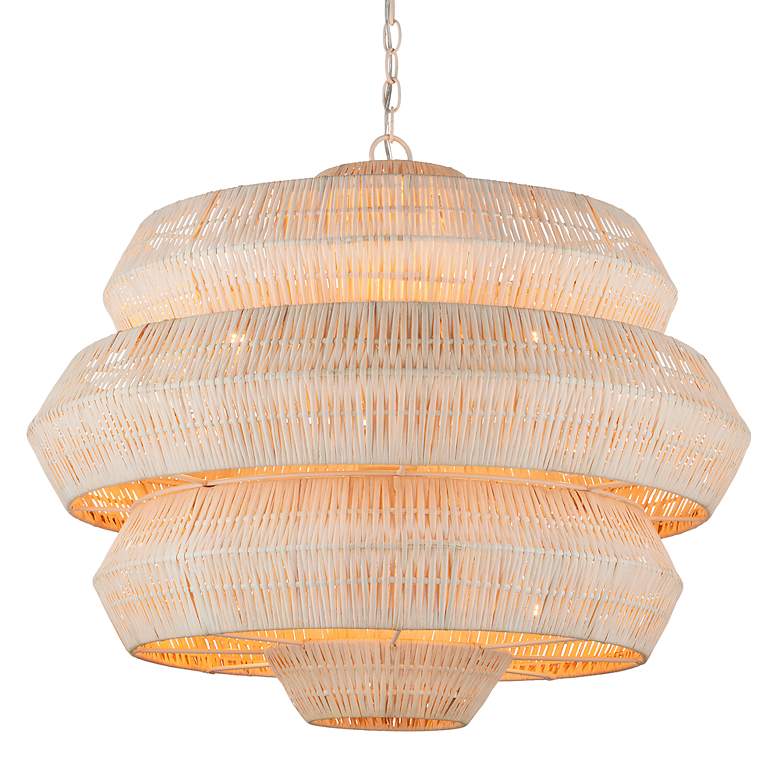 Image 3 Currey & Company Antibes 30" Wide Snow White Chandelier more views