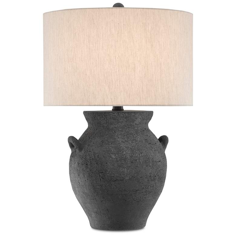 Image 3 Currey &amp; Company Anza 27 1/4 inch Black Ash Terracotta Jar Table Lamp more views