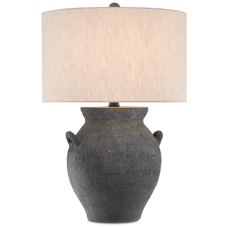Image 4 Currey & Company Anza 27 1/4" Black Ash Terracotta Jar Table Lamp more views