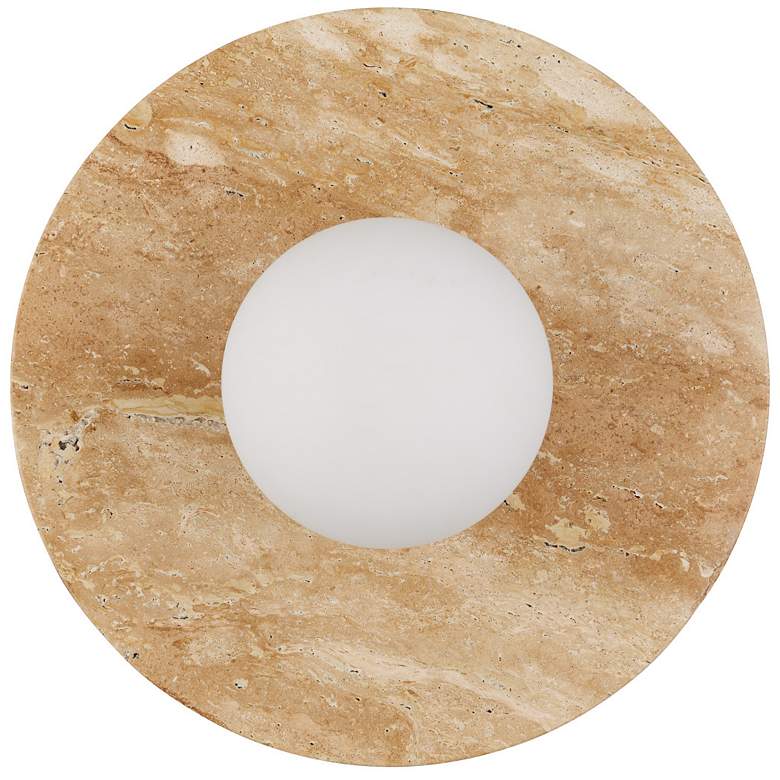 Image 5 Currey & Company Apricity 1-Light Travertine Wall Sconce more views