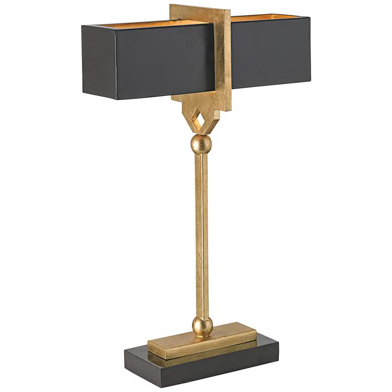 Image 1 Currey and Company Apropos Small Back and Gold Table Lamp