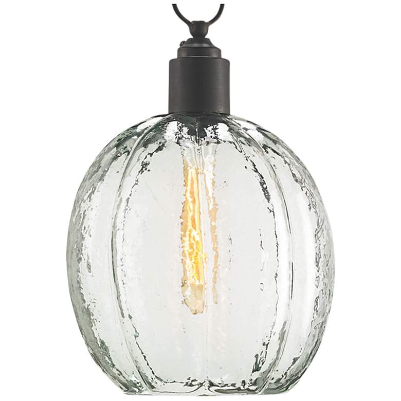 Image 2 Currey and Company Aquaterra 10" Wide Old Iron Mini Pendant more views