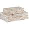 Currey and Company Aquila Natural and White Boxes Set of 2