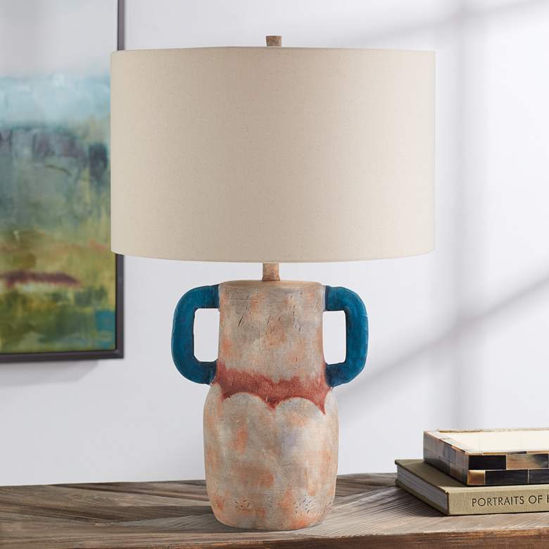 Image 1 Currey And Company Arcadia 27 3/4" High Sand Terracotta Table Lamp