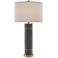 Currey and Company Archive Gray Ample Cylindrical Table Lamp