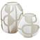 Currey & Company Art Decortif White Vase Set of 2
