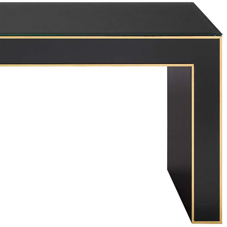 Image 3 Currey and Company Artemis 48"W Caviar Black and Gold Cocktail Table more views