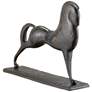 1_Currey & Company Assyrian 19 1/2" Wide Bronze Horse Statue