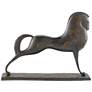 3_Currey & Company Assyrian 19 1/2" Wide Bronze Horse Statue more views