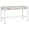 Currey and Company Aster 54" Wide Off-White 3-Drawer Desk