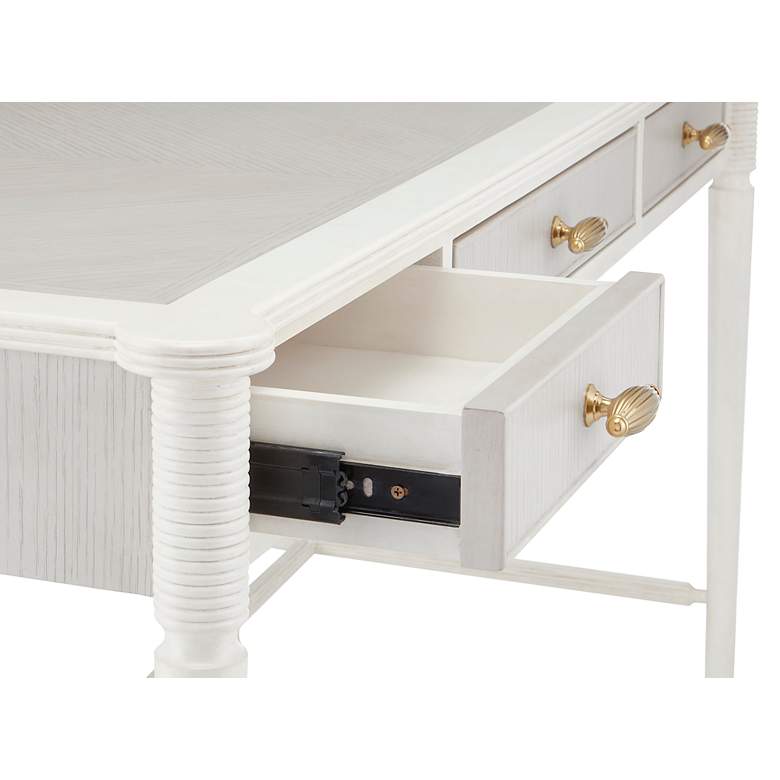Image 5 Currey and Company Aster 54" Wide Off-White 3-Drawer Desk more views