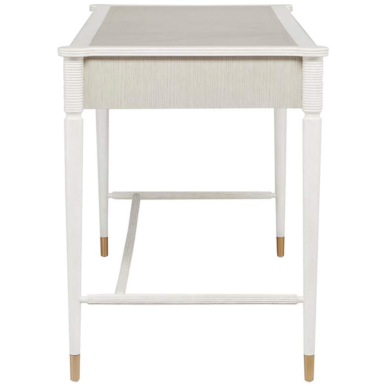 Image 7 Currey and Company Aster 54 inch Wide Off-White 3-Drawer Desk more views