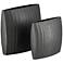 Currey and Company Ater Graphite Metal Vases Set of 2