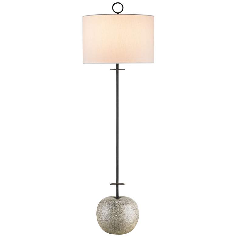 Image 1 Currey &amp; Company Atlas 42 inch Black and Polished Concrete Table Lamp
