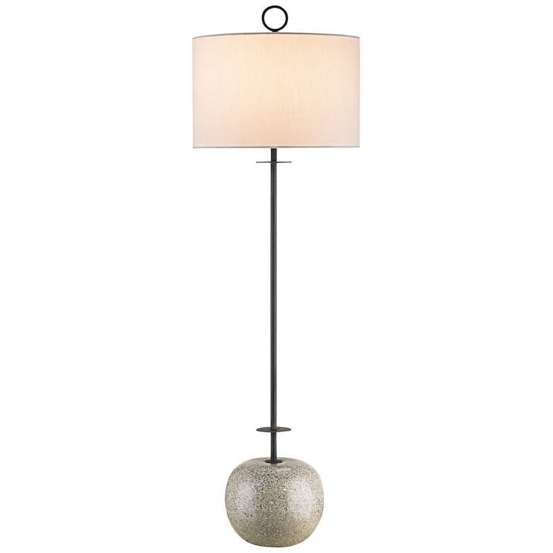 Image 1 Currey & Company Atlas 42" Black and Polished Concrete Table Lamp