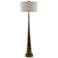 Currey and Company Auger Antique Brass Metal Floor Lamp