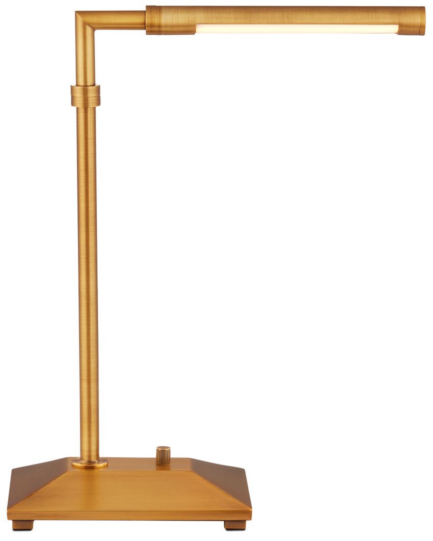Currey & Company Autrand Antique Brass LED Desk Lamp
