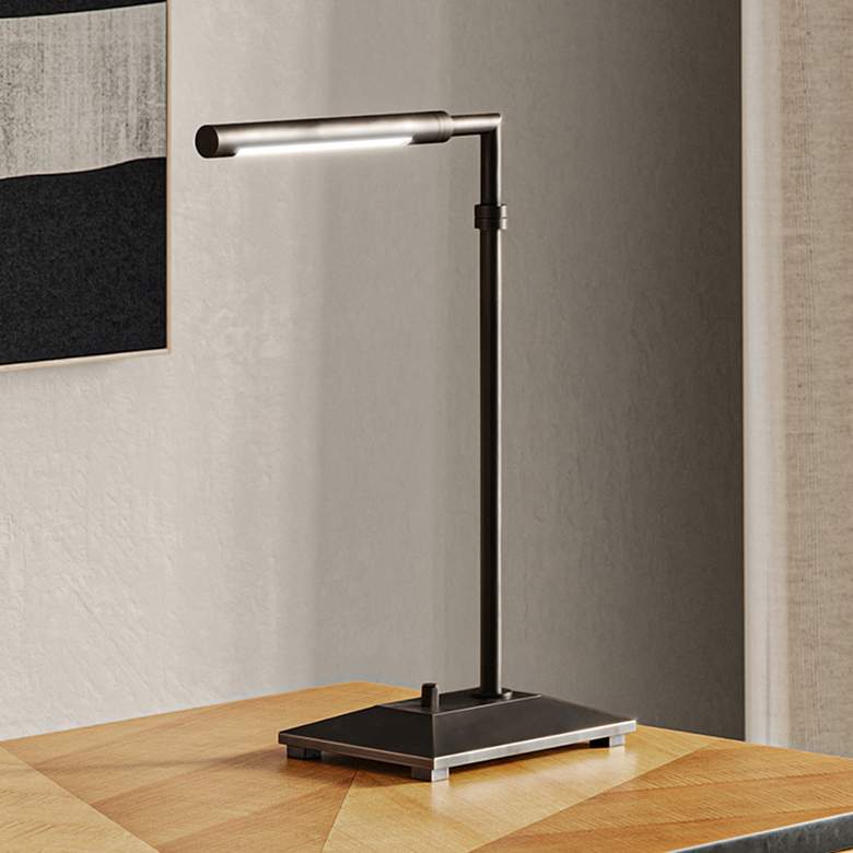 Image 1 Currey & Company Autrand Oil-Rubbed Bronze LED Desk Lamp