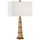 Currey and Company Aveline Beige Marble Table Lamp