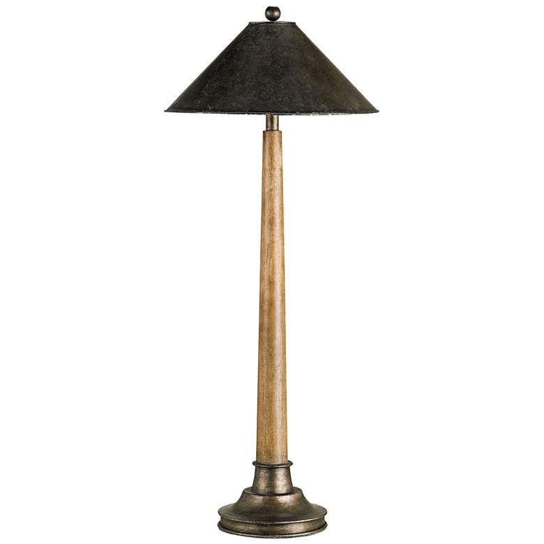 Image 1 Currey and Company Backstage Chestnut Column Table Lamp