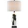 Currey and Company Baise White w/ Black Porcelain Table Lamp