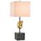 Currey and Company Ballet Black and Gold Shell Table Lamp