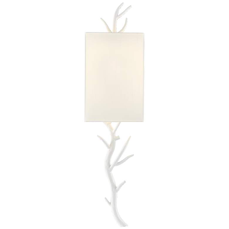 Image 1 Currey & Company Baneberry White 1-Light Wall Sconce, Right