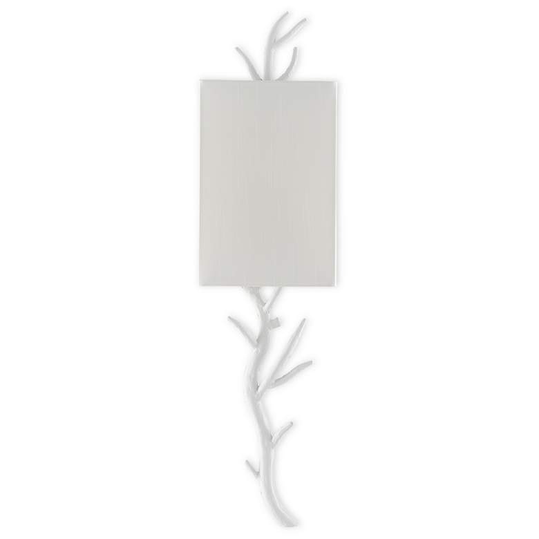 Image 2 Currey & Company Baneberry White 1-Light Wall Sconce, Right more views