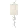 3_Currey & Company Baneberry White 1-Light Wall Sconce, Right more views