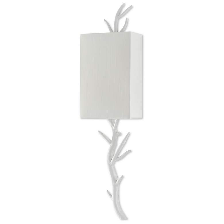 Image 4 Currey & Company Baneberry White 1-Light Wall Sconce, Right more views