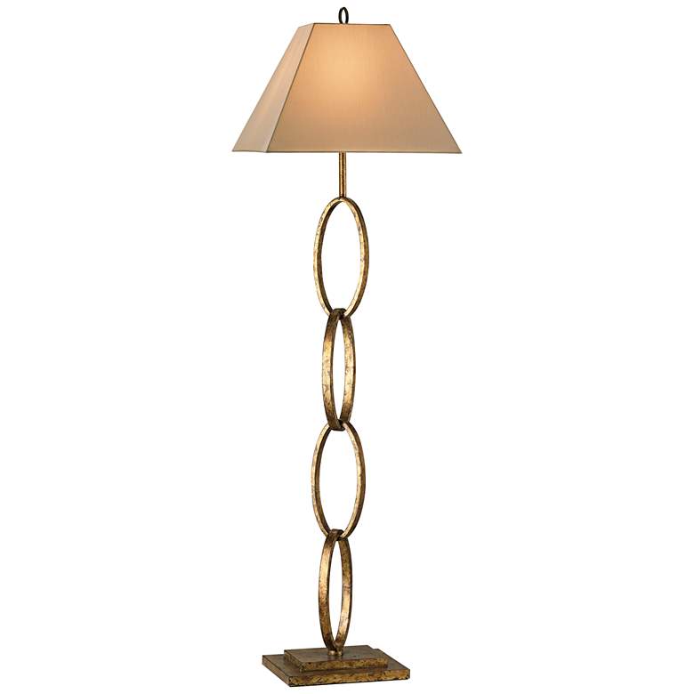 Image 1 Currey and Company Bangle Gold Leaf Chain Floor Lamp