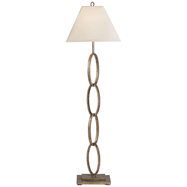 Image 1 Currey and Company Bangle Silver Leaf Chain Floor Lamp
