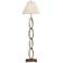 Currey and Company Bangle Silver Leaf Chain Floor Lamp