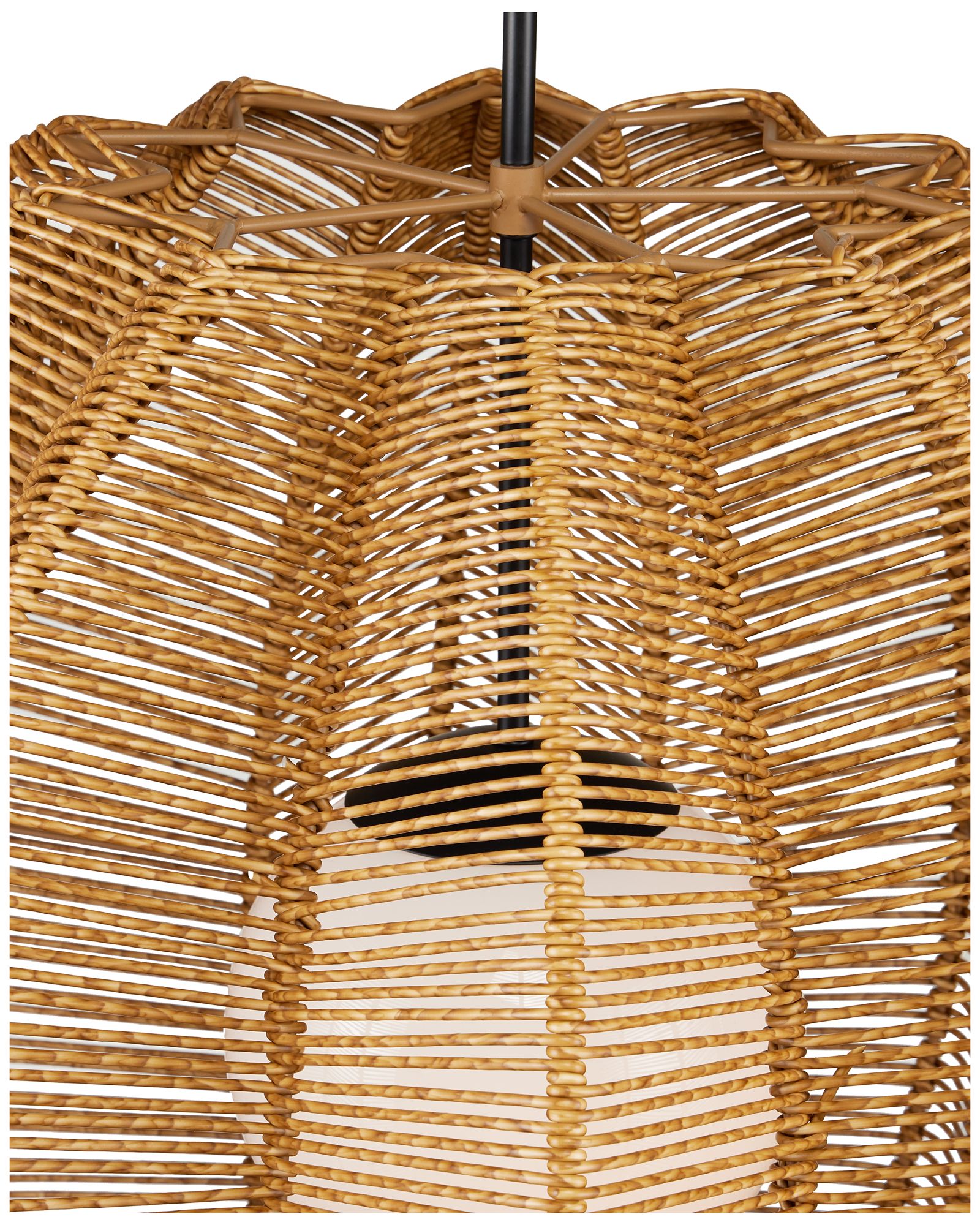 Image 4 Currey & Company Barbary 33 1/4" Wide Fluted Outdoor Hanging Light more views