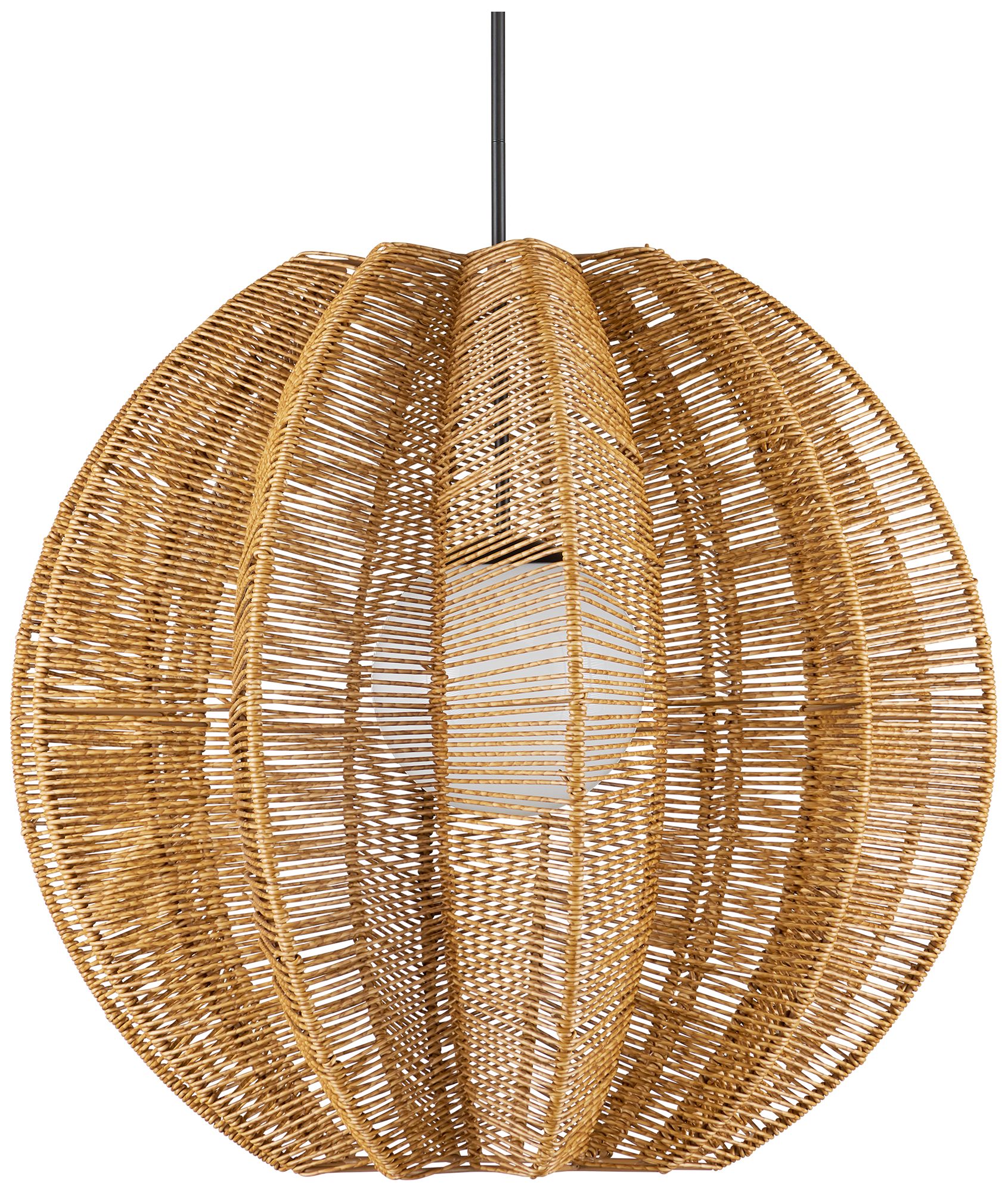 Image 7 Currey & Company Barbary 33 1/4" Wide Fluted Outdoor Hanging Light more views