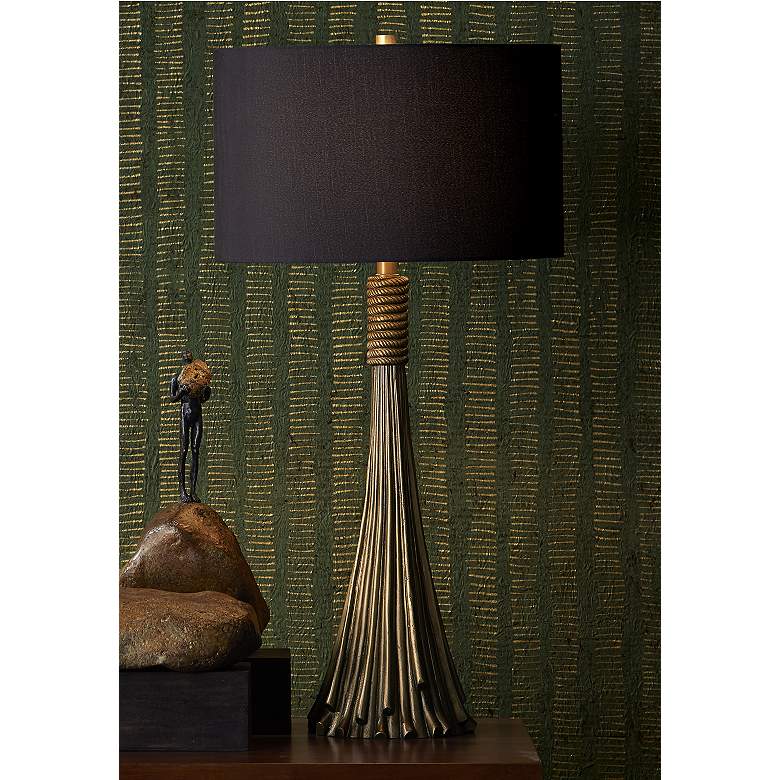 Image 1 Currey & Company Baroque Antique Brass Table Lamp