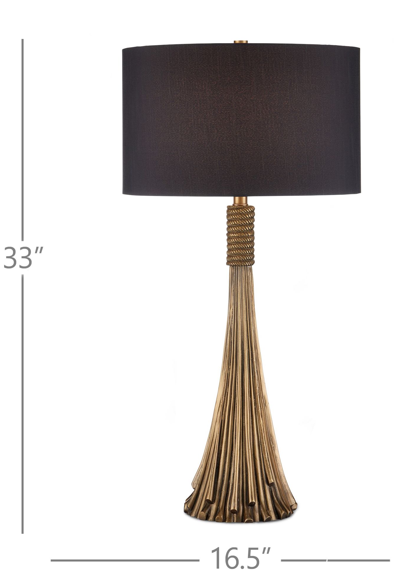 Currey &amp; Company Baroque Antique Brass Table Lamp