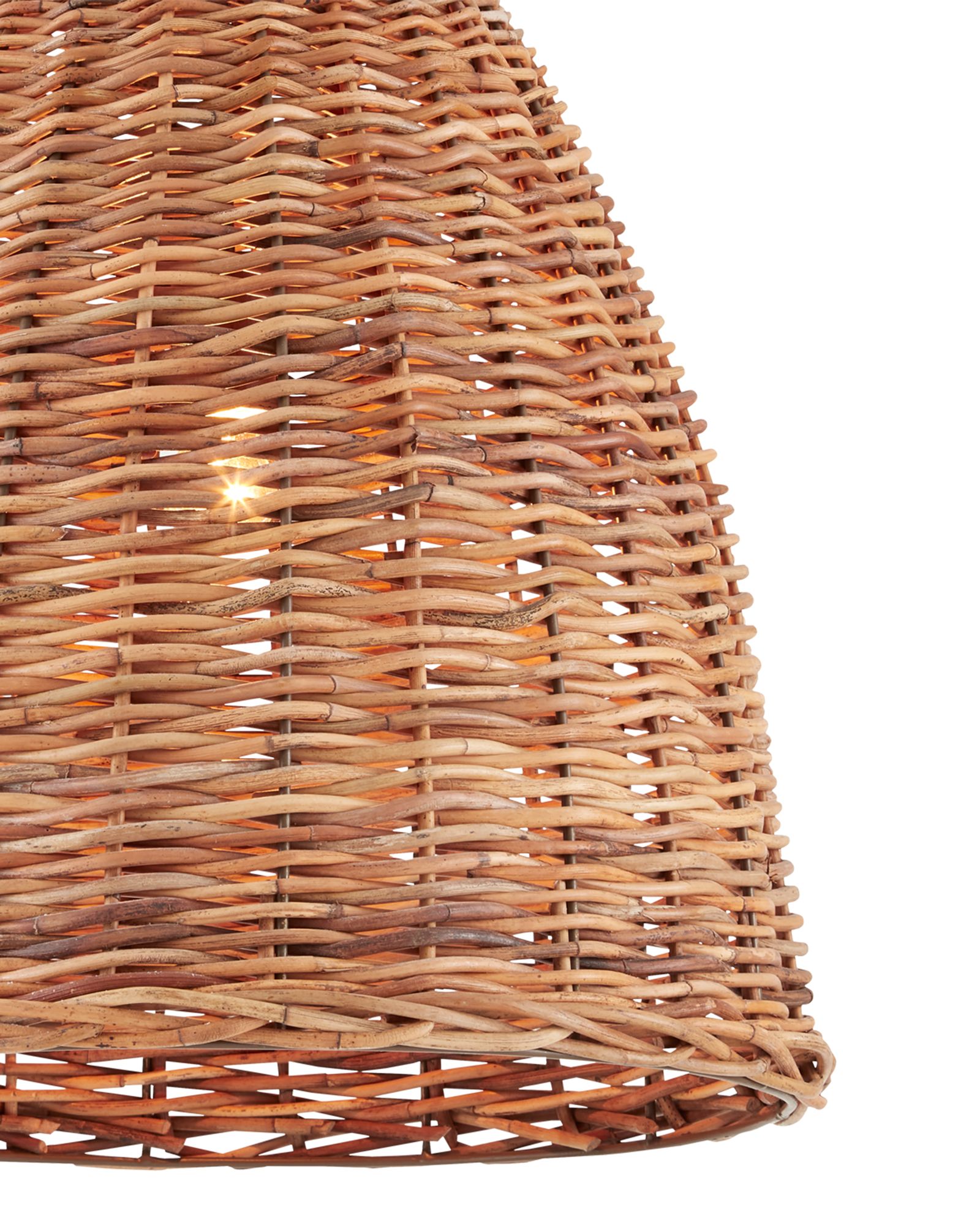 Image 2 Currey & Company Basket 21" Natural 1-Light Pendant more views