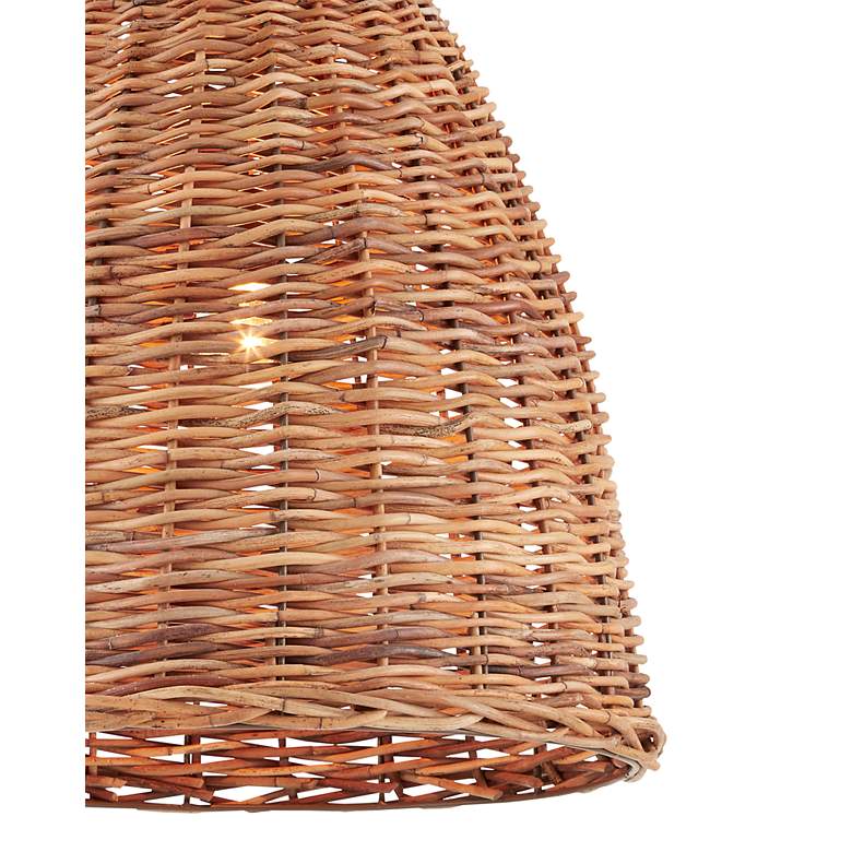 Image 2 Currey & Company Basket 21" Natural 1-Light Pendant more views