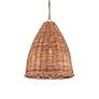 3_Currey & Company Basket 21" Natural 1-Light Pendant more views