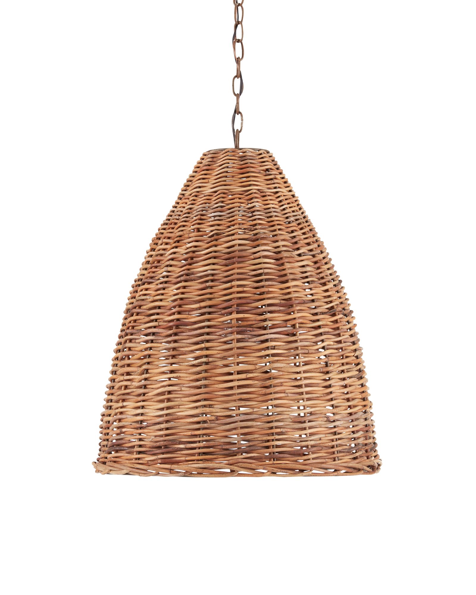 Image 4 Currey & Company Basket 21" Natural 1-Light Pendant more views