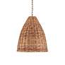 4_Currey & Company Basket 21" Natural 1-Light Pendant more views