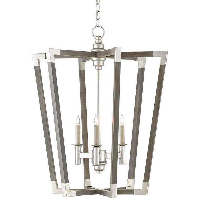 Image 3 Currey & Company Bastian 23 1/2" Chateau Gray 3-Light Pendant more views