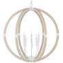 1_Currey and Company Bastian 31" High Sandstone Finish Orb Chandelier