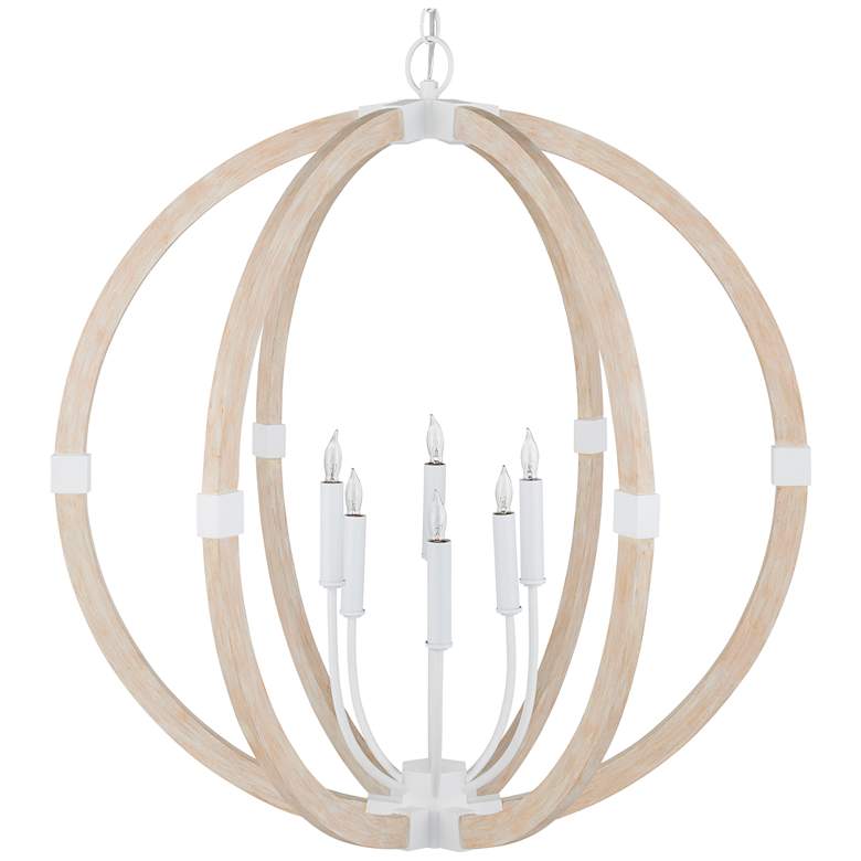 Image 2 Currey and Company Bastian 31" High Sandstone Finish Orb Chandelier more views